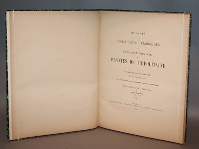 DURAND, E. ; BARRATTE, G. ; MEUNIER, S.- Extrait du Florae Libycae prodromus...- 1910