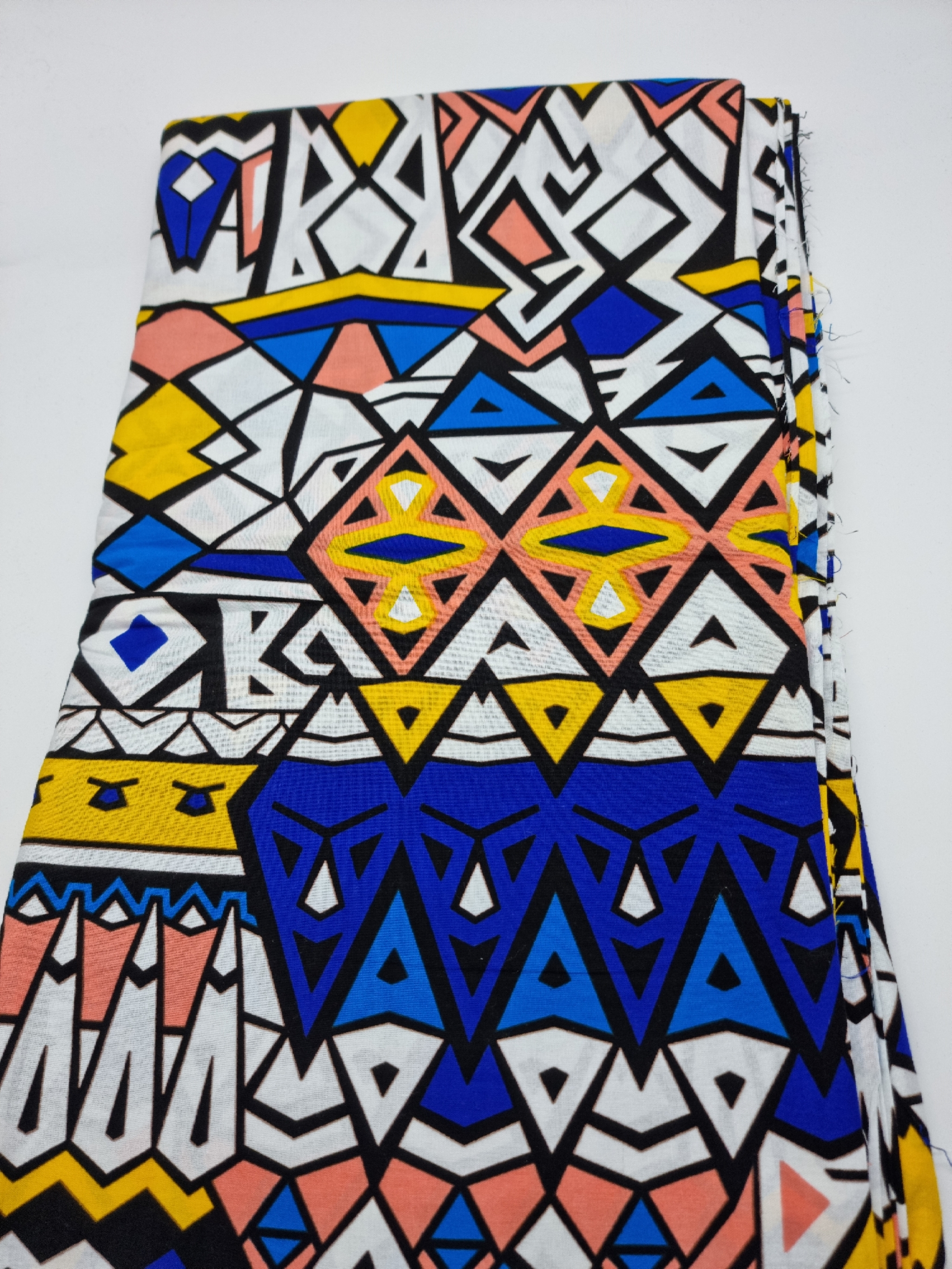 6 YD environ 5.49 m African Wax Print Fabric Ankara en polycoton tissu pour la Couture et Artisanat 