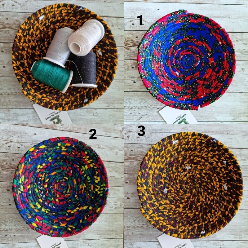 African wax Fabric Basket small