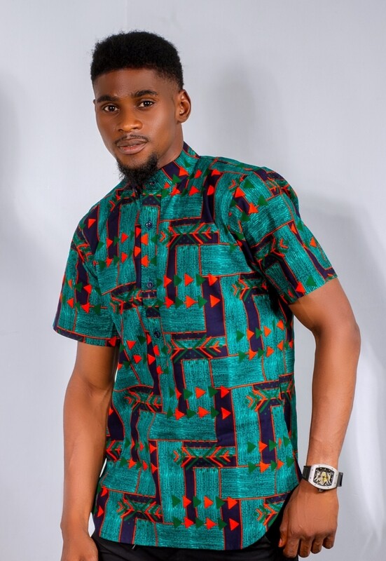 African inspired Wax Shirt for men