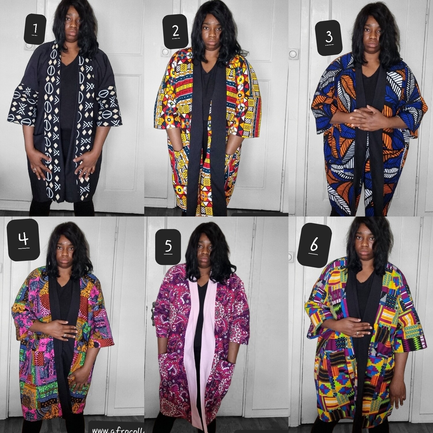 Afro infusion kimono jacket