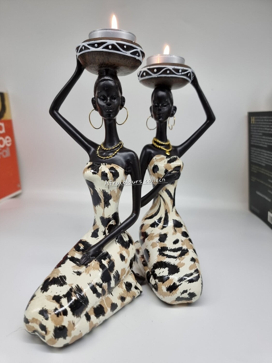 African women candle stand 2 set