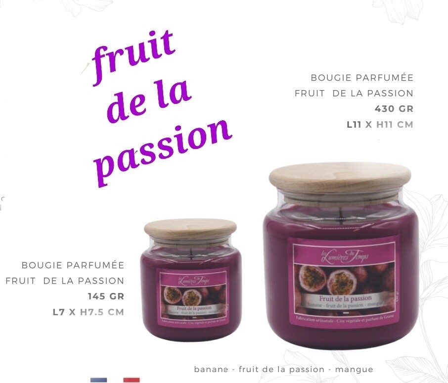 Bougie colorée 145gr ou 430gr - FRUITS DE LA PASSION