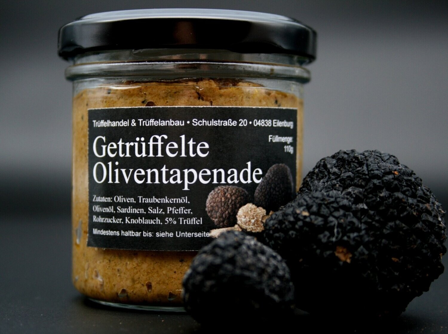 Getrüffelte Oliventapenade (grüne Oliven)