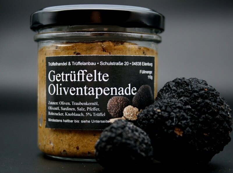 Getrüffelte Oliventapenade (grüne Oliven) Getrüffelte Oliventapenade (grüne Oliven)