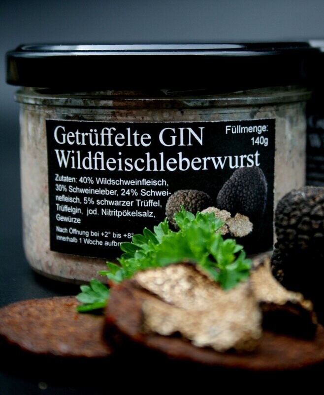 Getrüffelte GIN Wildfleischleberwurst Getrüffelte GIN Wildfleischleberwurst