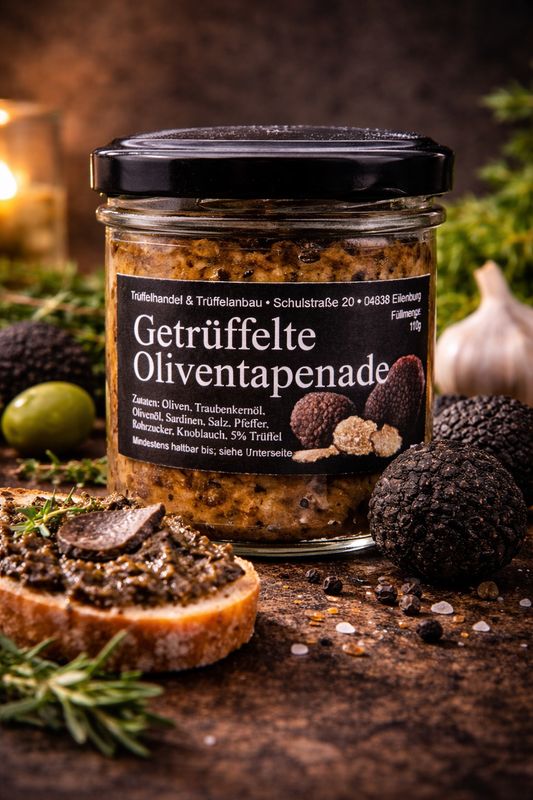 Getrüffelte Oliventapenade (grüne Oliven)