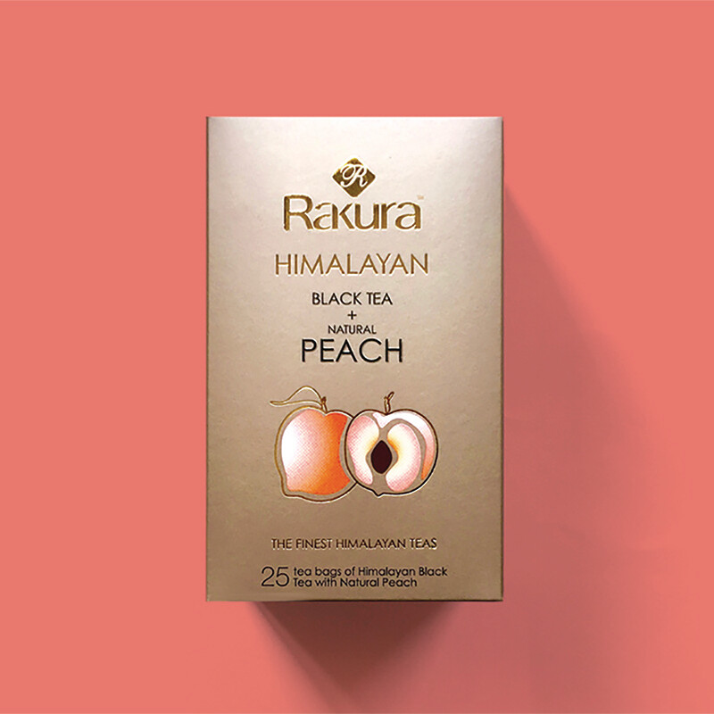 Rakura Himalayan Black Tea + Natural Peach (25 Teabags Per Unit)