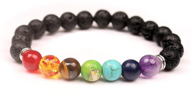 Chakra Essential Oil Lava Bead Bracelet