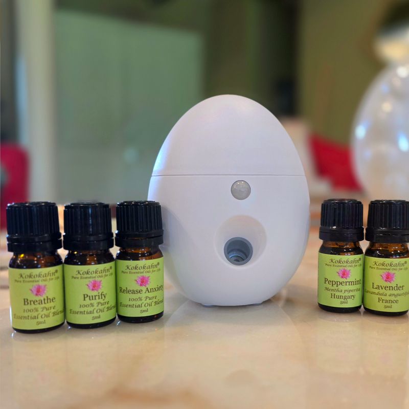 Elevate Your Space Ritual – Waterless Diffuser & Essential Oil Bundle for Clarity and Calm