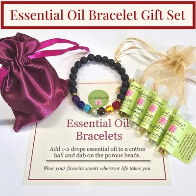 Essential Oil Bracelet Gift Set