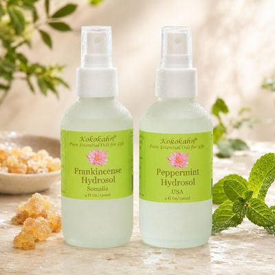 Kokokahn Frankincense and Peppermint hydrosol facial and body sprays