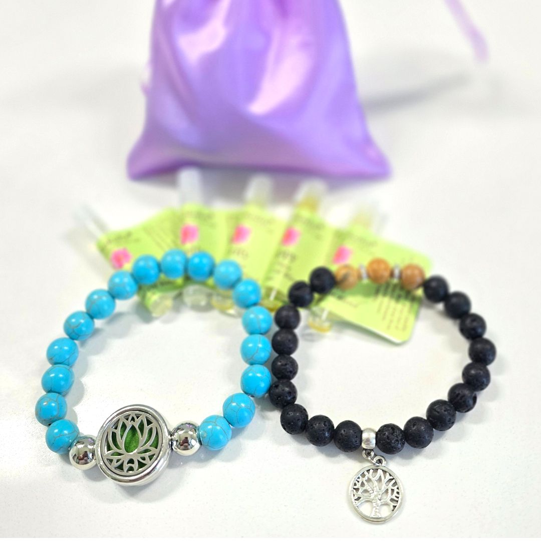 Essential Oil Bracelet Gift Set