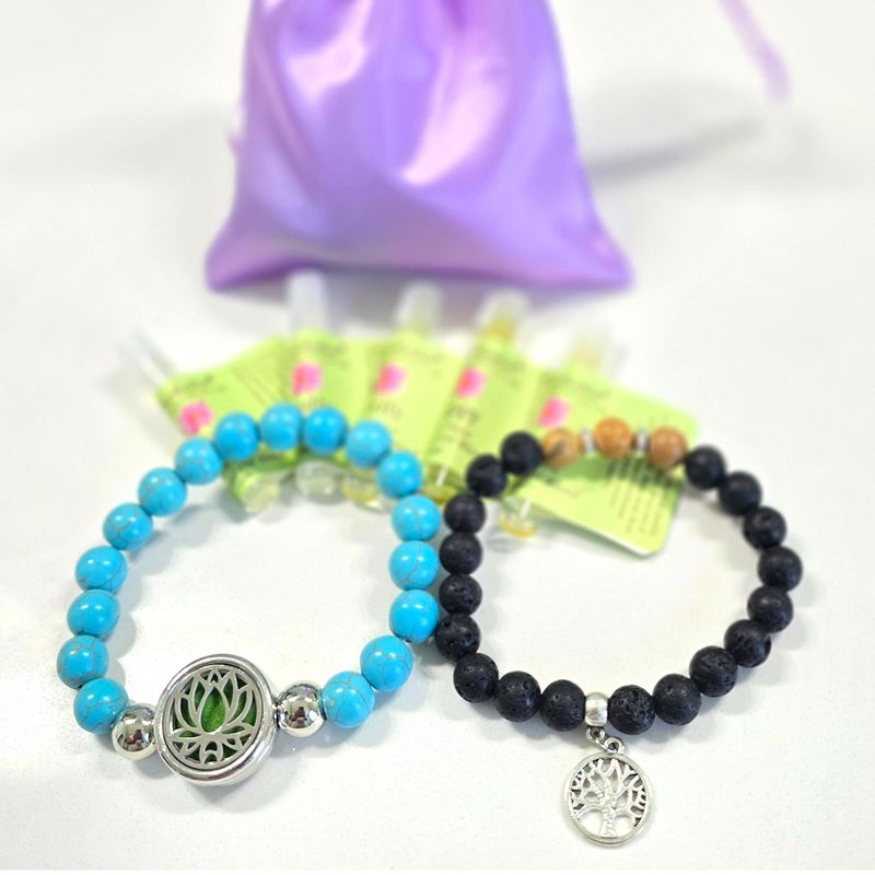 Essential Oil Bracelet Gift Set