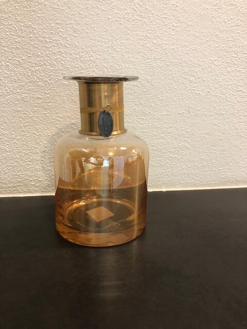 Vase Glas Fb. gold 19cm