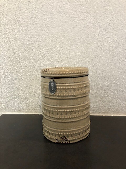Kerzenhalter beige Keramik 9X16,5cm
