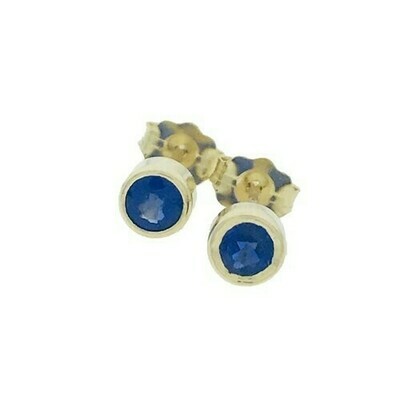 Blue Sapphire Studs in 14k Yellow Gold — 0.38ctw