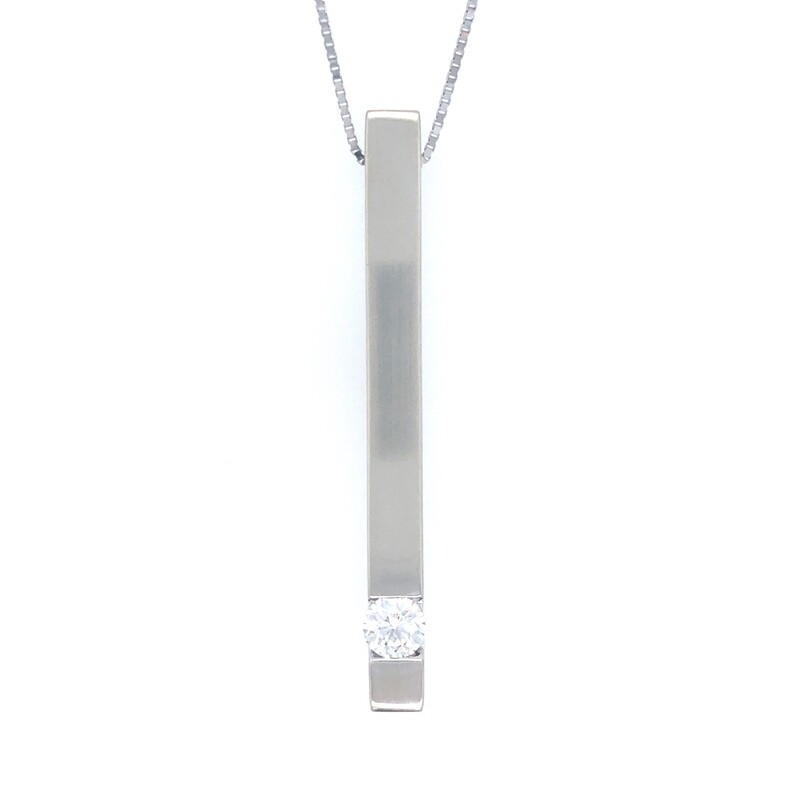Round Diamond Sleek in 14k White Gold — 0.64ct