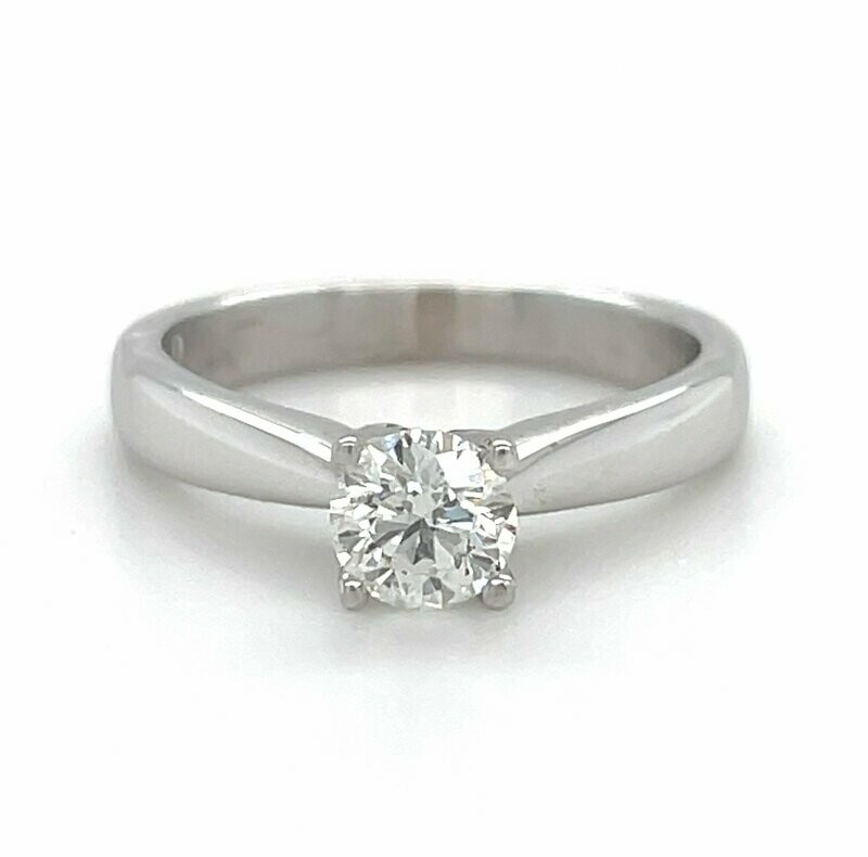 Diamond Solitaire Ring in 18k White Gold —0.40ct