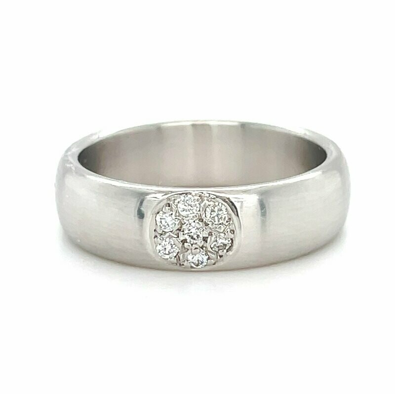 Diamond Pave Band in Platinum