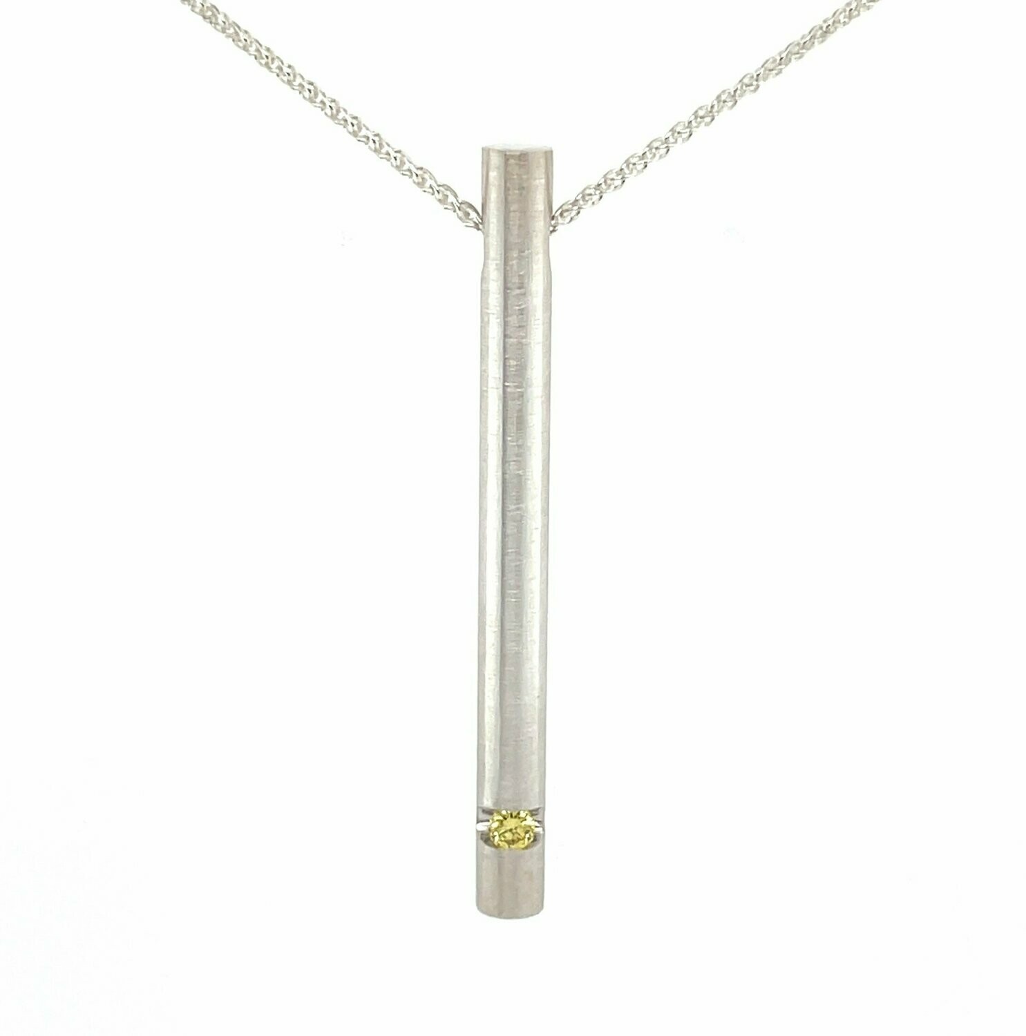 Yellow Diamond Sleek Necklace