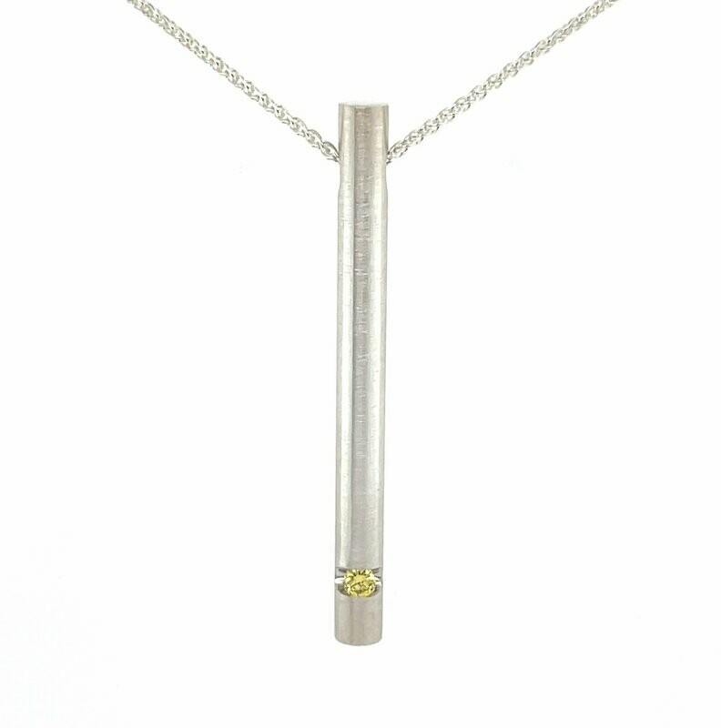Yellow Diamond Sleek Necklace