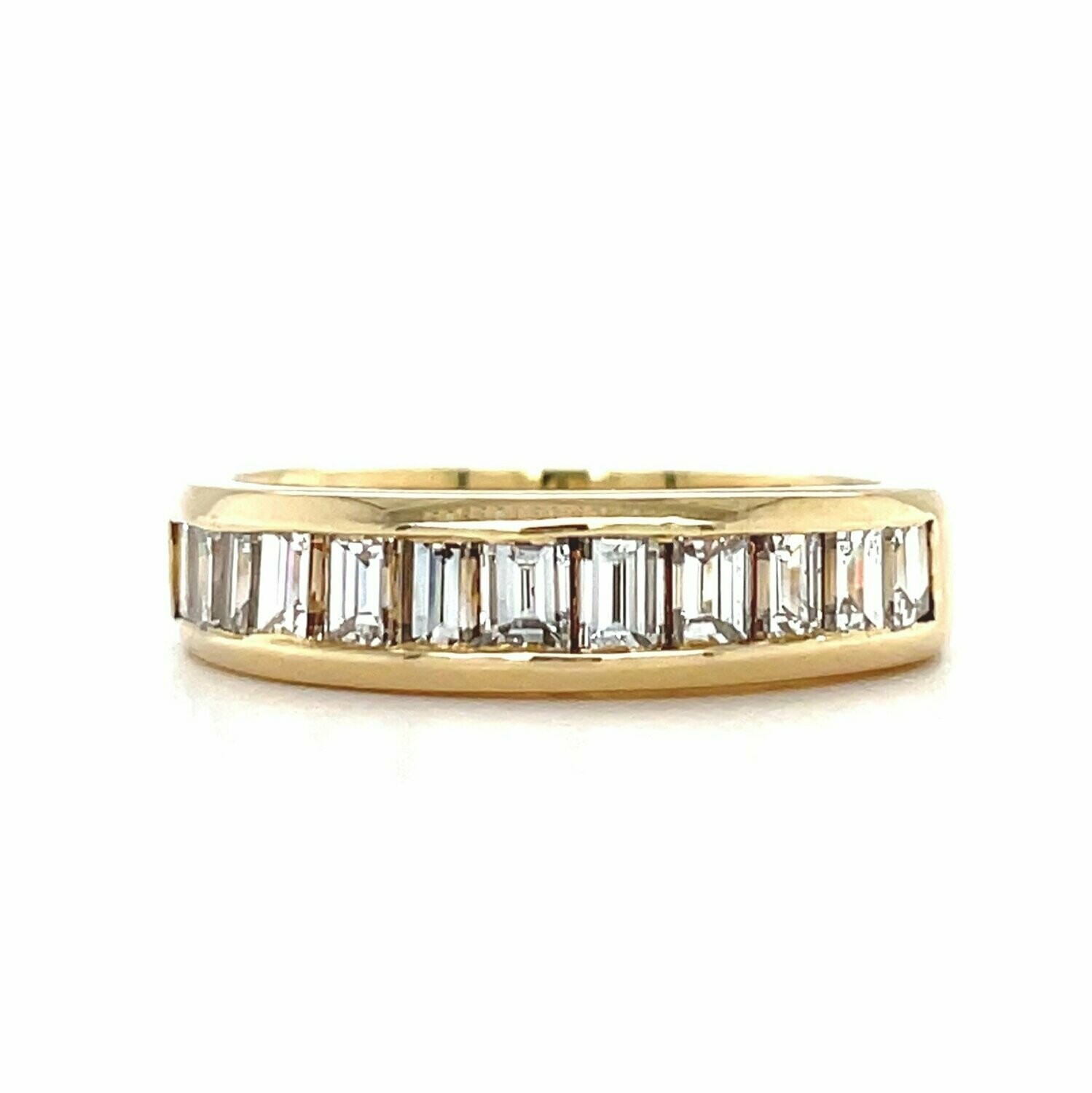 Diamond Baguette Band in 14k Yellow Gold — VS1 0.96ct.