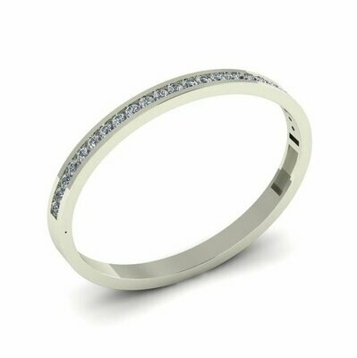 Diamond Bar-Set Cuff Bracelet in 14k White Gold — 0.75ctw