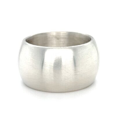 Silver Band with Matte Finish — 12.3MM