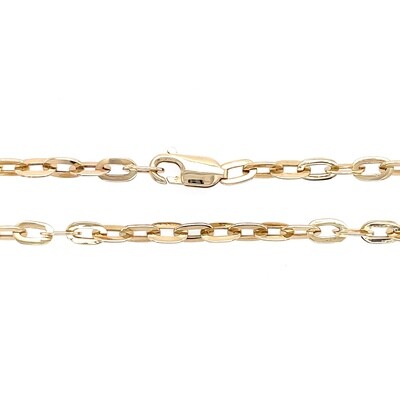 Ezio Handmade Cable Link Chain in 14k Yellow Gold — 20