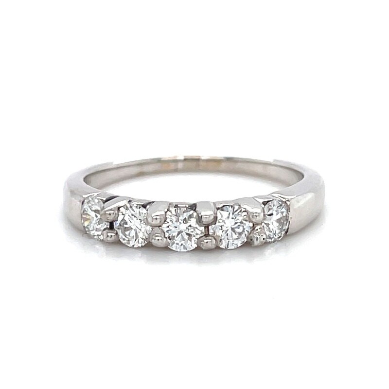 Five-Stone Diamond Ring in 14k White Gold — VS1 1/2ctw