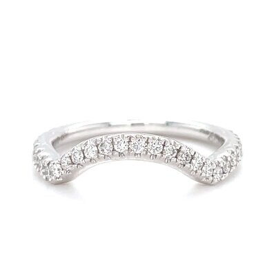Diamond Curve Band in 14k White Gold — 1/4ctw