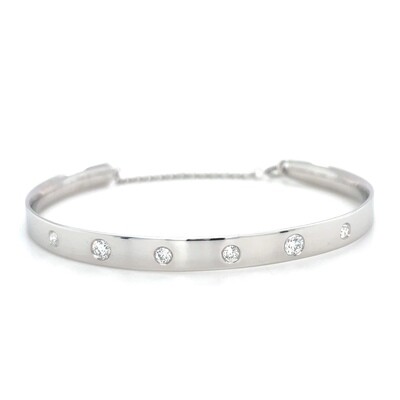 Diamond Cuff Bracelet in 14k White Gold
