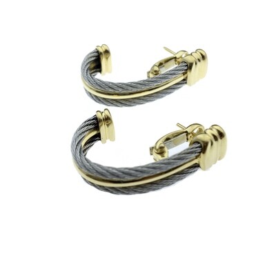 Philippe Charriol Handmade 18k 750 Gold Earrings