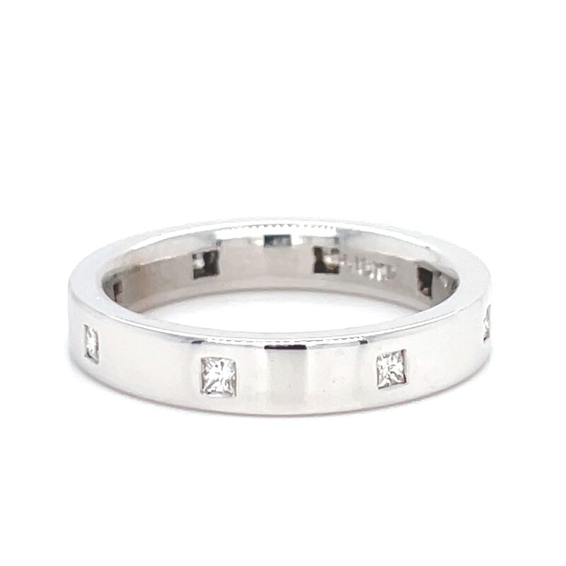 Diamond Princess Eternity Band in 18k White Gold — 0.24ctw