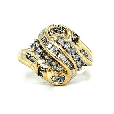 Infinity Diamond Ring in 10k Yellow Gold — 0.48ctw