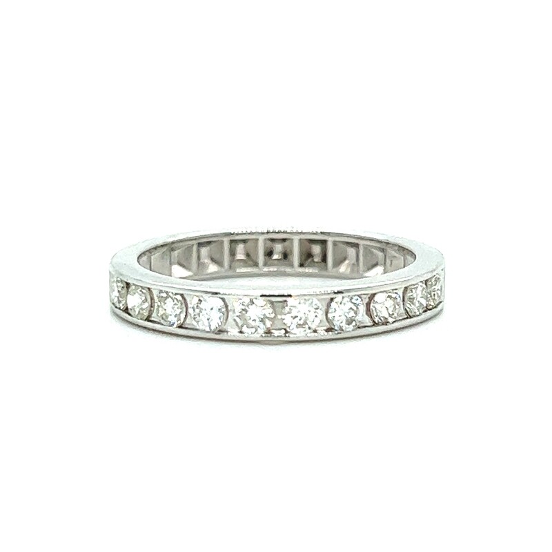 Channel-Set Diamond Wedding Band in 14k White Gold — 0.50ctw