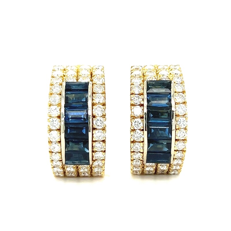 Sapphire & Diamond Earrings