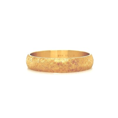 Florentine Band in 14k Yellow Gold
