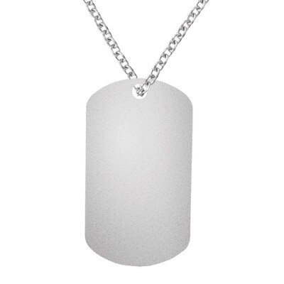 Paolo Tag Necklace Engravable in Silver