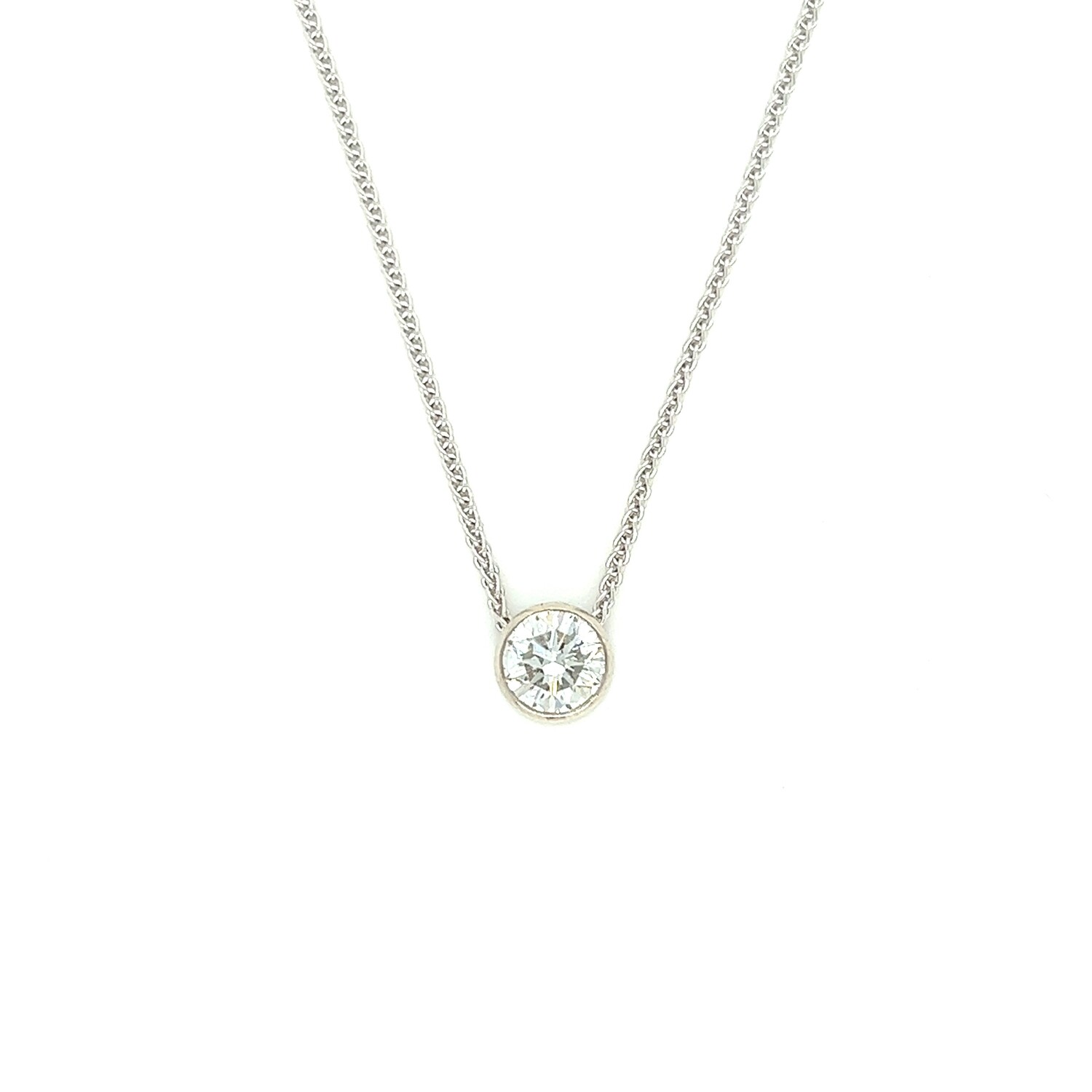 Diamond Petite Necklace in 14k White Gold — VS1 0.53ct