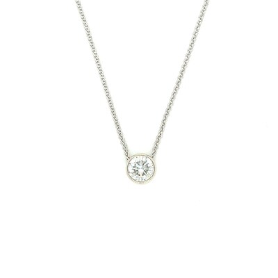 Diamond Petite Necklace in 14k White Gold — VS1 0.53ct
