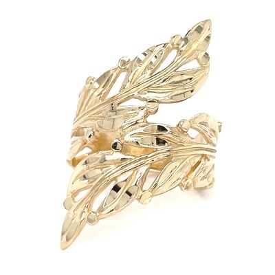 Feather Ring in 14k Yellow Gold