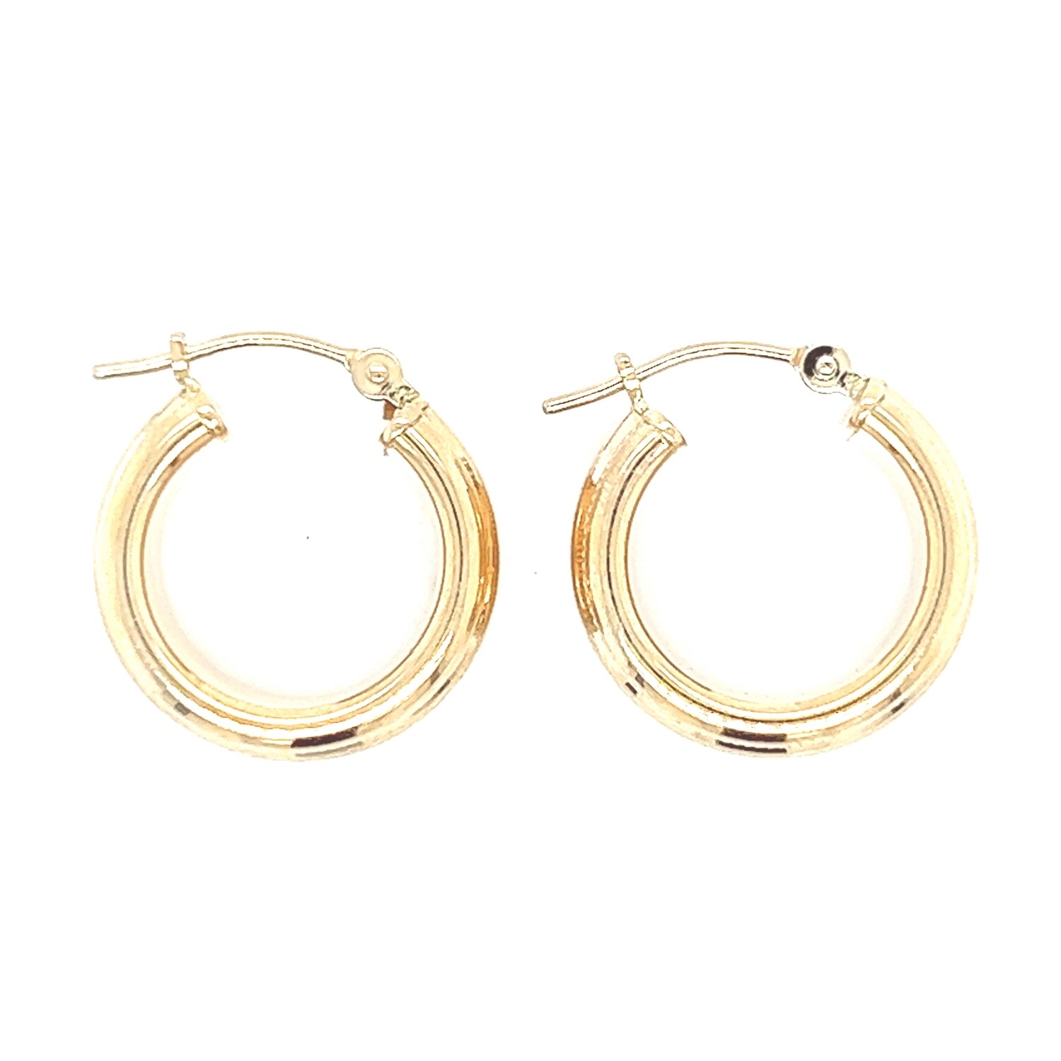 14k Yellow Gold Hoop Earrings - 15MM