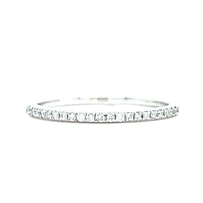 Channel-Set Diamond Band in 18k White Gold — 0.20ctw