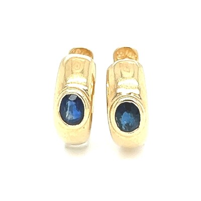 Sapphire Earrings in 14k Yellow Gold