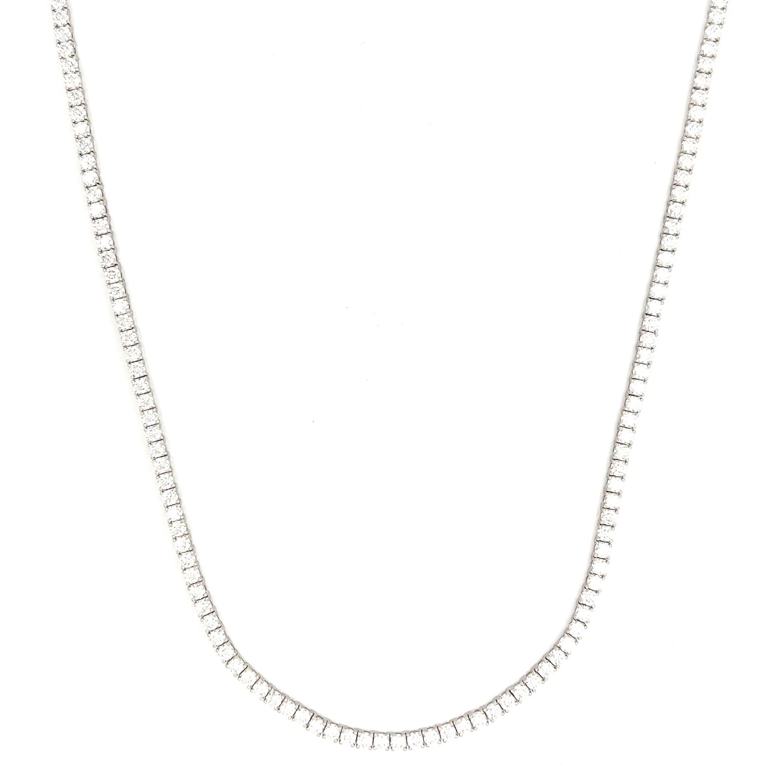 Moissanite Tennis Necklace in Silver