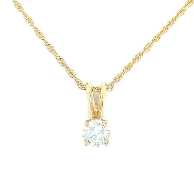 Diamond Basket Necklace in 14k Yellow Gold