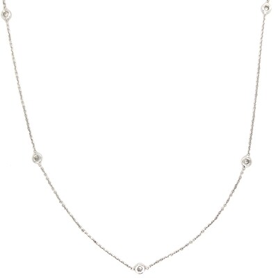 Diamonds By The Yard Necklace in 14k White Gold