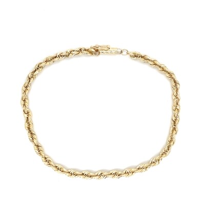 Rope Bracelet in 14k Yellow Gold — 8.5”